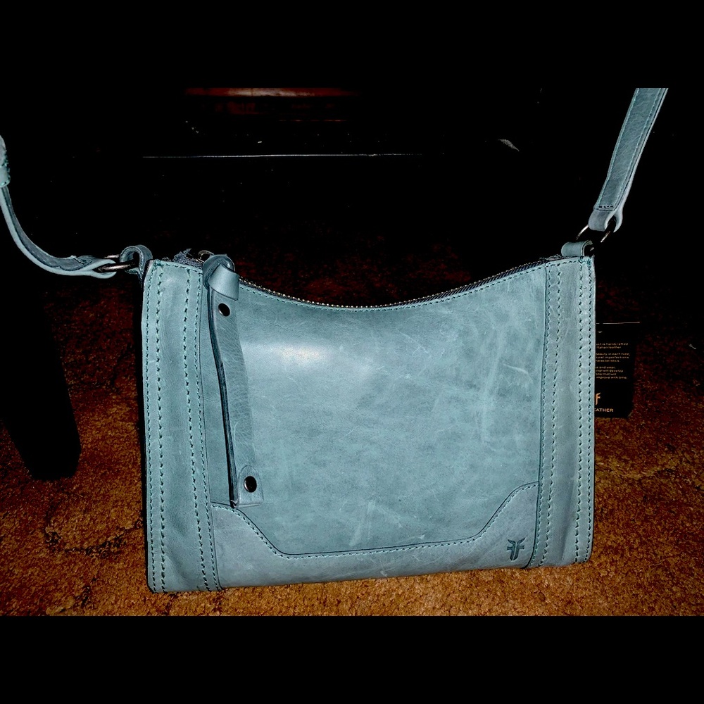 NWT Frye Melissa Sky Green Crossbody Handbag
